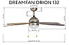 Потолочный вентилятор люстра Dreamfan Orion 132 (60 Вт), фото 3