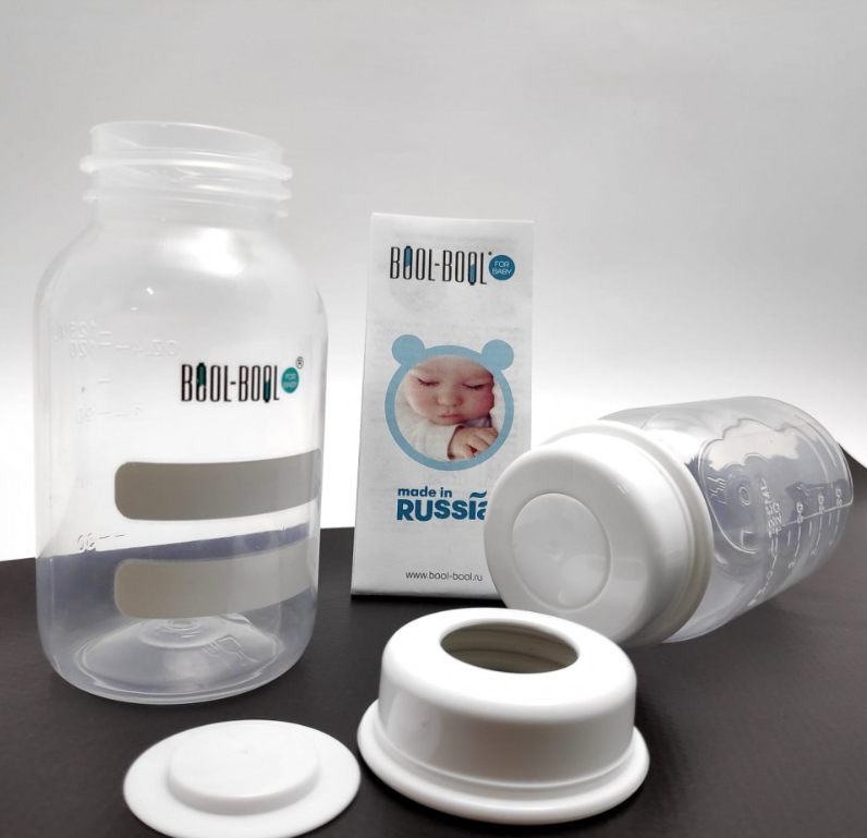 Бутылочки контейнеры BOOL-BOOL BABY FLOW для хранения грудного молока молока, 3 шт, 125 мл - фото 3 - id-p179730108