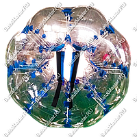 Бампербол «Прозрачный с синими держателями», ПВХ, диаметр 1,8 м