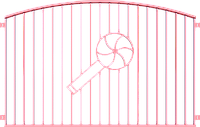 Забор металлический "Леденец", тип 15
