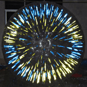 Светящийся зорб «Вселенная» ТПУ, диаметр 3 м, синие стропы