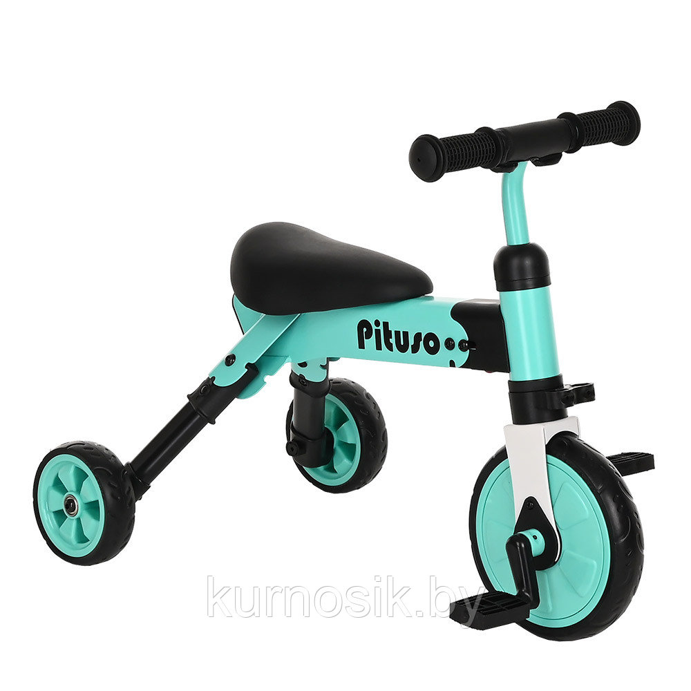 Велосипед беговел детский 2 в 1 складной Pituso Букашка PITUSO зеленый - фото 2 - id-p179742878