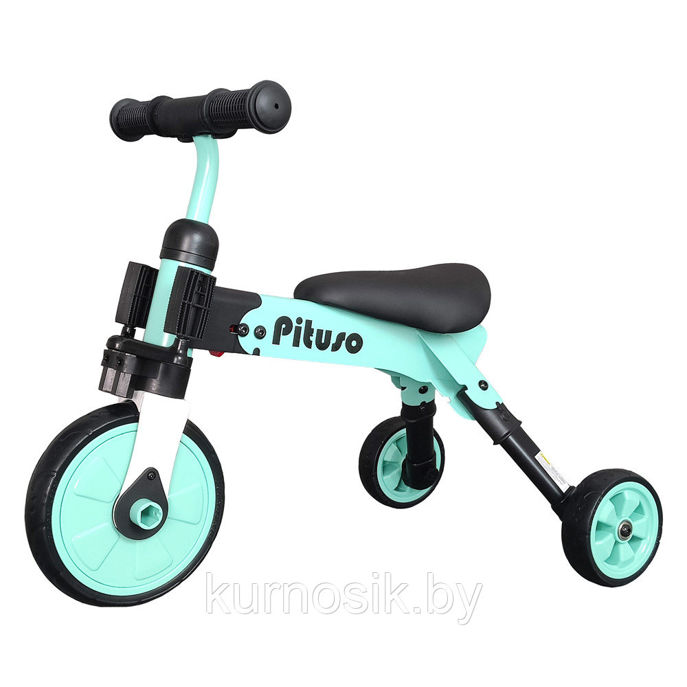 Велосипед беговел детский 2 в 1 складной Pituso Букашка PITUSO зеленый - фото 9 - id-p179742878