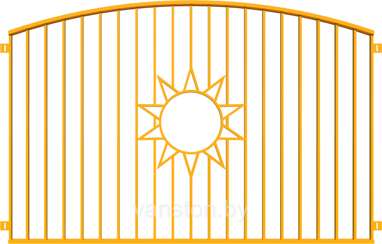 Забор металлический "Солнышко", тип 15