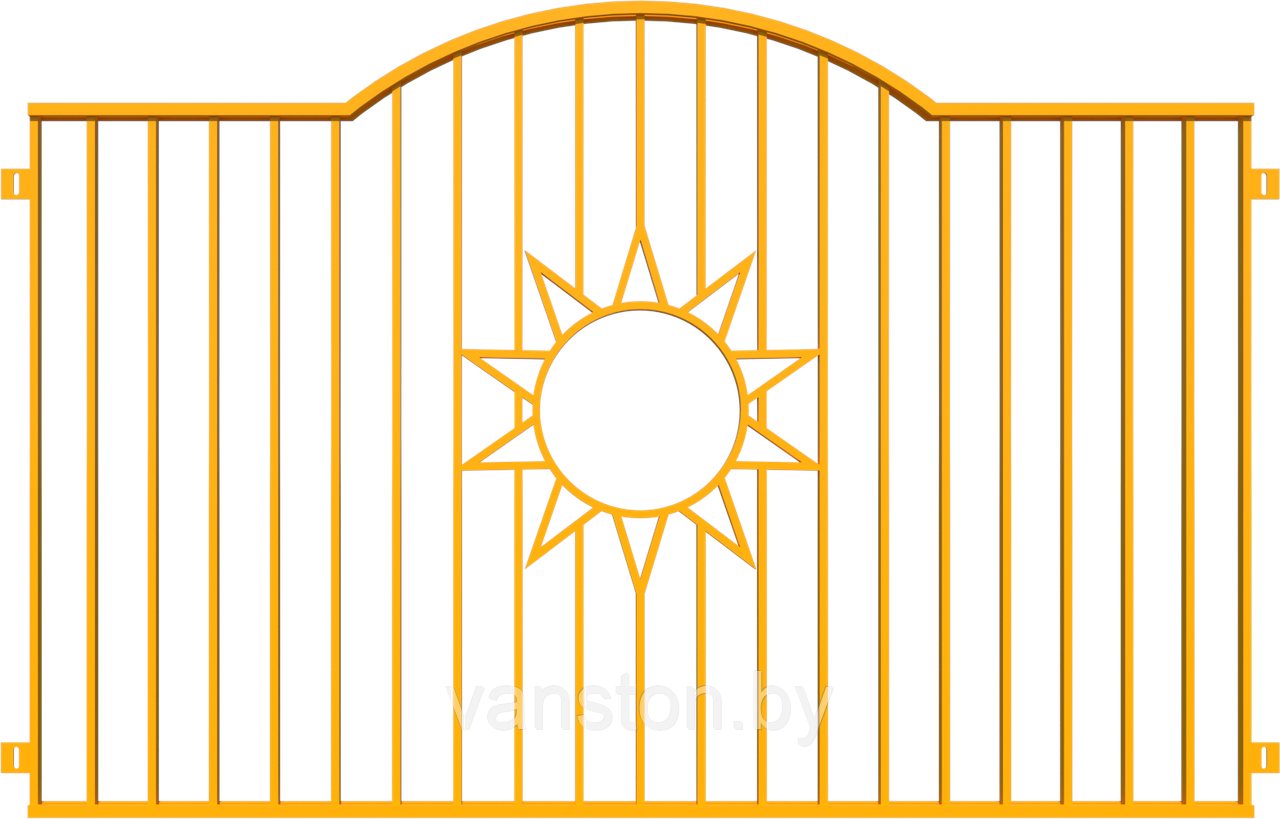 Забор металлический "Солнышко", тип 21