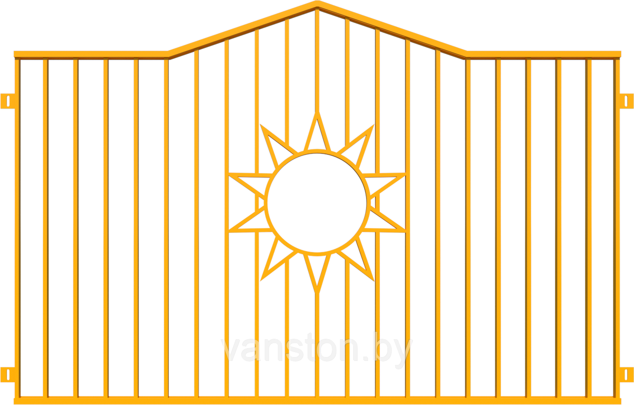 Забор металлический "Солнышко", тип 24