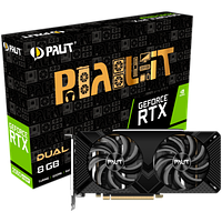 PALIT Video Card NVIDIA GeForce RTX 2060 SUPER dual 8GB GDDR6 256bit, 1650MHz / 14Gbps, DP, HDMI, DVI, 2 slot,