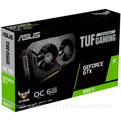 ASUS Video Card NVidia TUF-GTX1660TI-O6G-EVO-GAMING, GeForce GTX 1660 Ti EVO OC Edition 6GB GDDR6, S - фото 1 - id-p177881137