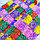 Мочалка цветная для тела Гарант Чистоты, полипропиленовая Семицвет (вязка петельками), фото 6