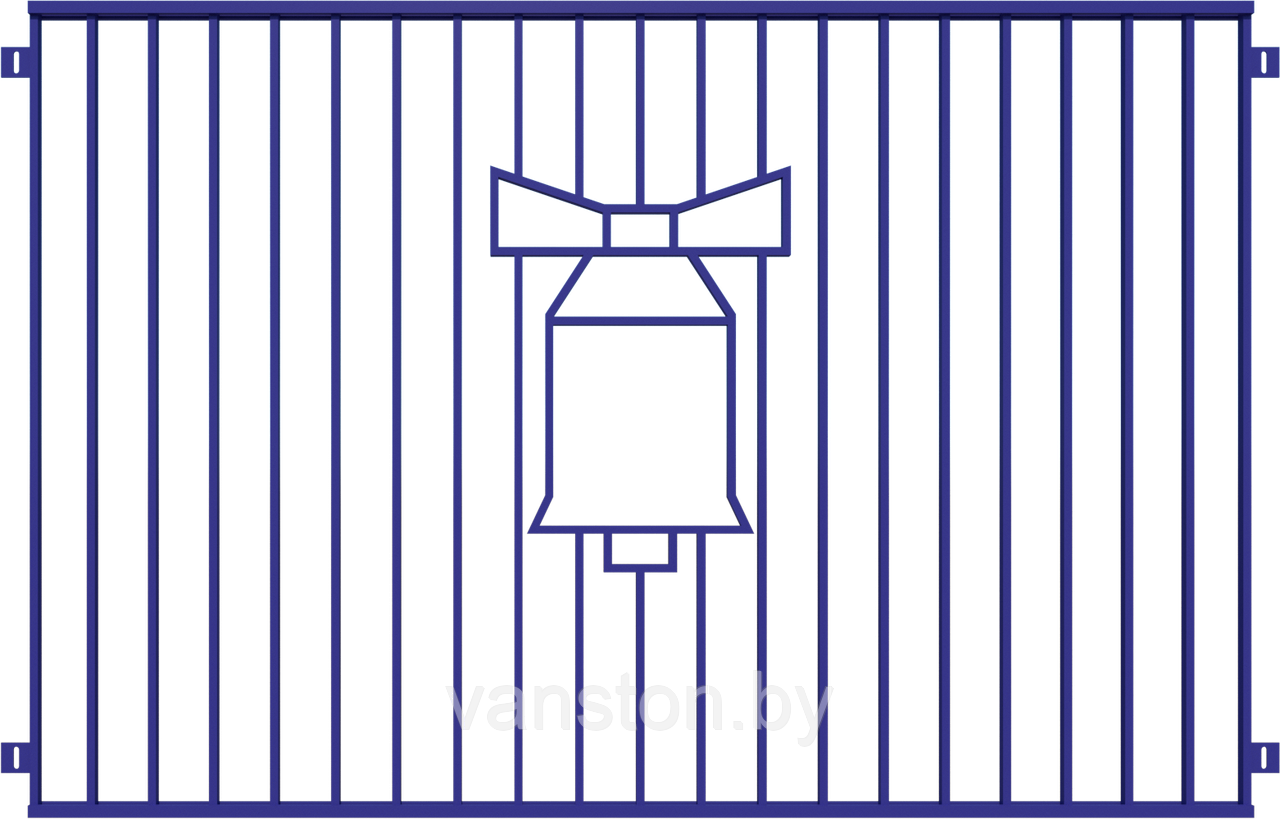 Забор металлический "Колокольчик", тип 12 - фото 1 - id-p179744074