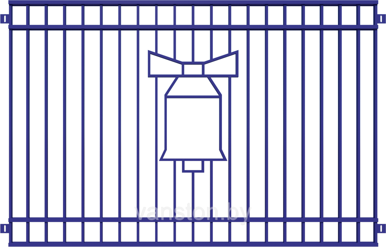 Забор металлический "Колокольчик", тип 14 - фото 1 - id-p179744076