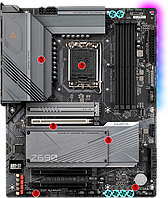 GIGABYTE Mainboard Desktop Intel Z690, LGA1700, 4xDDR5, HDMI/ PD, 3x PCIe x16, 6x SATA3, 3x M.2, RAID, Type-C,