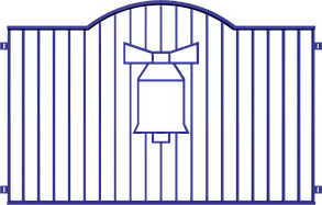 Забор металлический "Колокольчик", тип 21