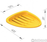 Детские салазки ледянки Нордпласт (38  43  6 см) Желтые, фото 1