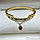 Акция Подарочный набор CartER (браслет, подвеска, часы) Золото, коричневый ремешок, фото 6