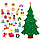 Елочка из фетра с новогодними игрушками липучками Merry Christmas, подвесная, 93 х 65 см Декор В, фото 10