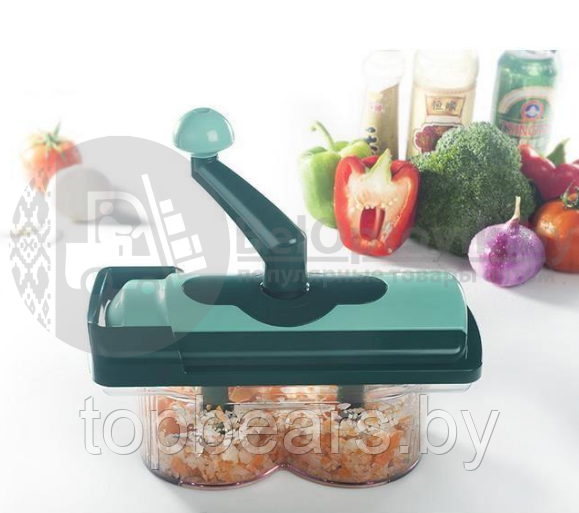 Овощерезка механическая Nicer Dicer Fusion Twist (2 острых ножа с тройным лезвием). Можно использовать для - фото 9 - id-p179743780