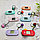 Брелок - тетрис Mini Game Player (с кольцом, карабином и колокольчиком) Голубой с белыми кнопками, фото 10