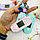 Брелок - тетрис Mini Game Player (с кольцом, карабином и колокольчиком) Мятный с белыми кнопками, фото 4