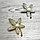 Бижутерия брошь Пятилистный клевер 4 см Цвет Золото, фото 4