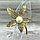 Бижутерия брошь Пятилистный клевер 4 см Цвет Золото, фото 7