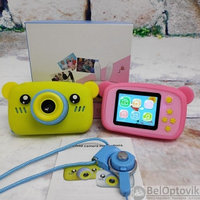 NEW design Детский фотоаппарат Zup Childrens Fun Camera со встроенной памятью и играми Мишка Жёлтый, фото 1