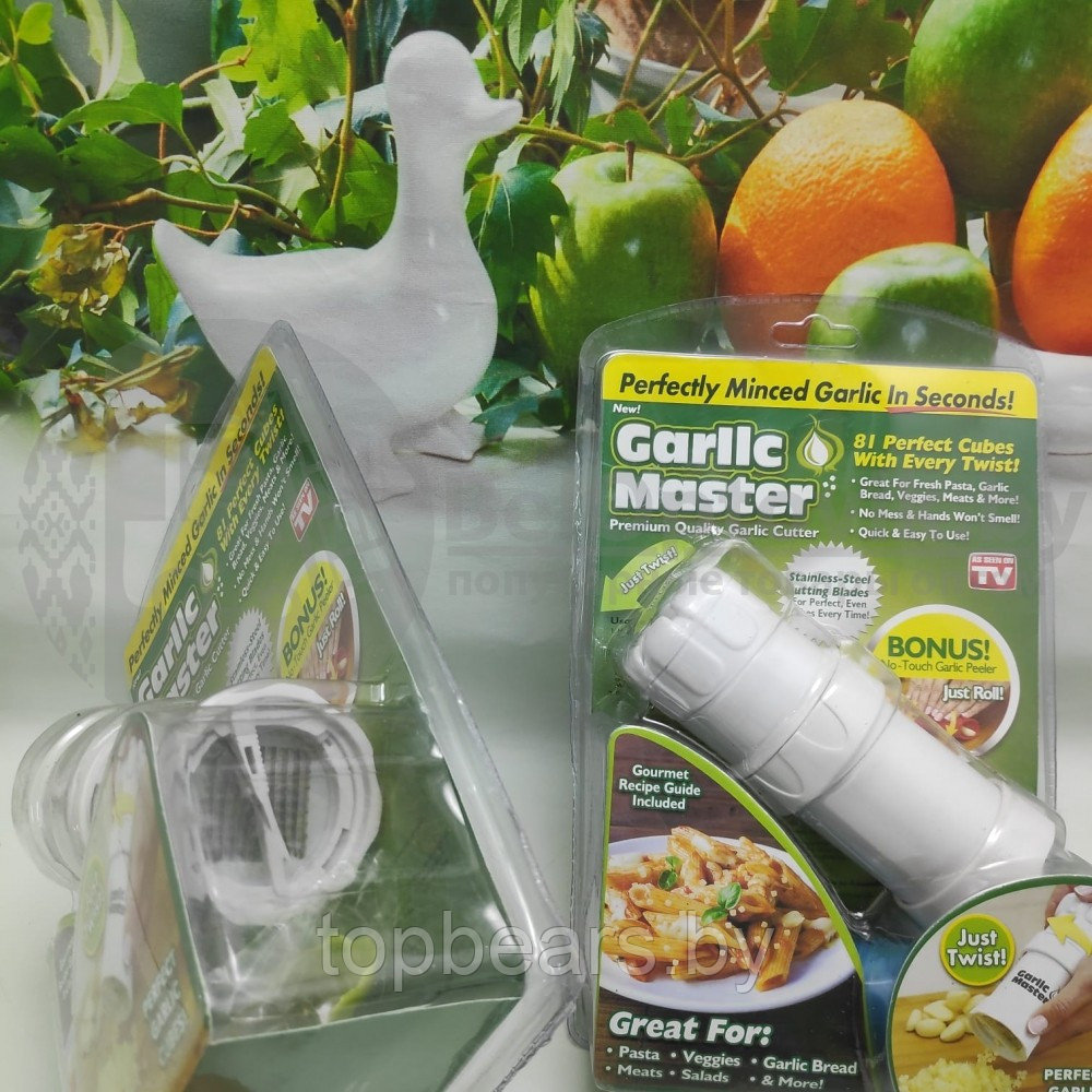 Мельница для чеснока Garlic master/чесночный ручной пресссиликоновый рулон для чистки - фото 5 - id-p179743823