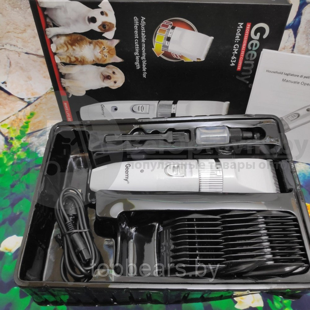Керамическая машинка для груминга (стрижки животных) Gemei GM-634 - фото 10 - id-p179744697