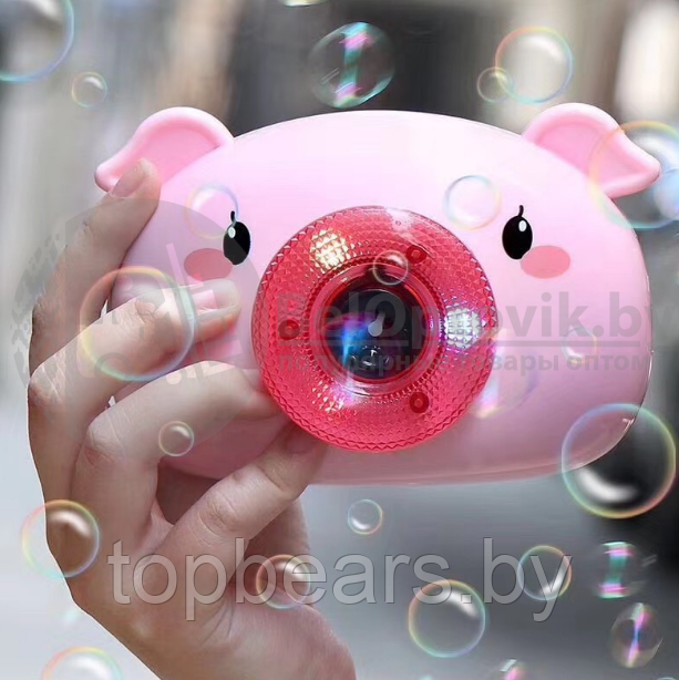 Мыльный Пузырятор Bubble Camera Свинка Пеппа Фотоаппарат для создания Музыкальных мыльных пузырей 2 флакона - фото 10 - id-p179744704