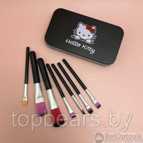Набор кистей для макияжа 7 штук Hello Kitty  Black, фото 1