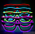 Очки для вечеринок с подсветкой PATYBOOM (три режима подсветки) Фиолетовые, фото 3