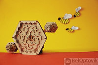 Деревянный конструктор-головоломка (сборка без клея) Лабиринт Пчелы и мед UNIWOOD