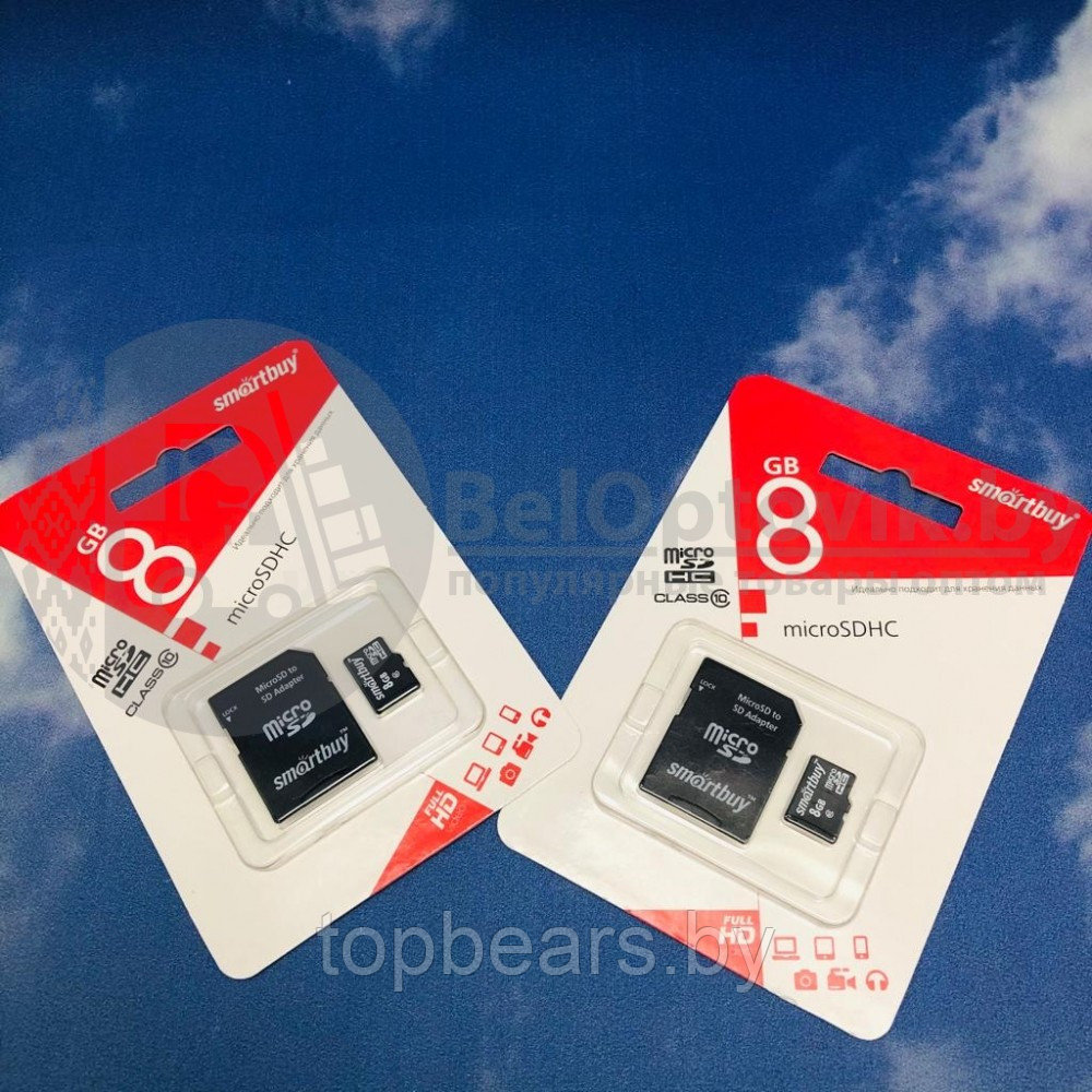 Карта памяти 8GB Smartbuy (Оригинал) micro SDНC 10 класс С адаптером - фото 5 - id-p179743930