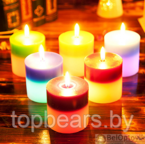 Восковая свеча Candled Magic 7 Led меняющая цвет (на светодиодах), фото 1