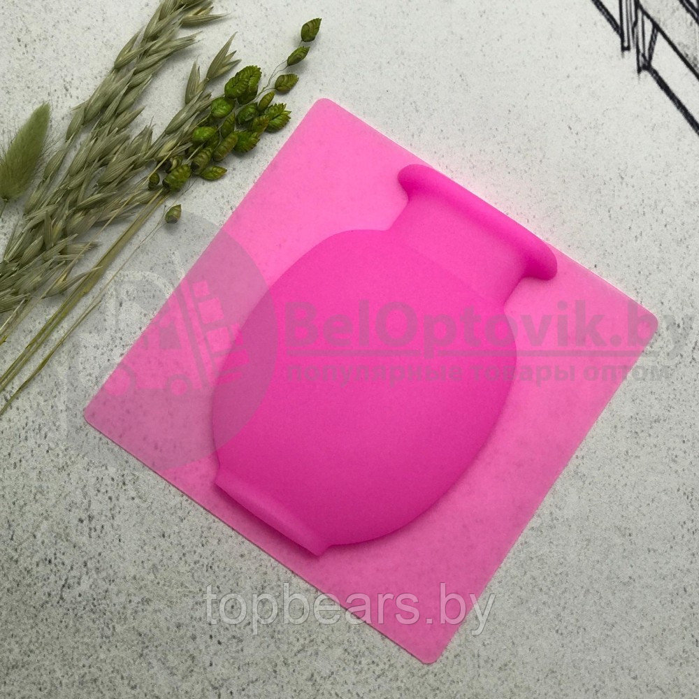 Настенная силиконовая ваза для цветов Magic Vase, многоразовая (без клея, гипоаллергенный материал) Фиолетовая - фото 2 - id-p179743960