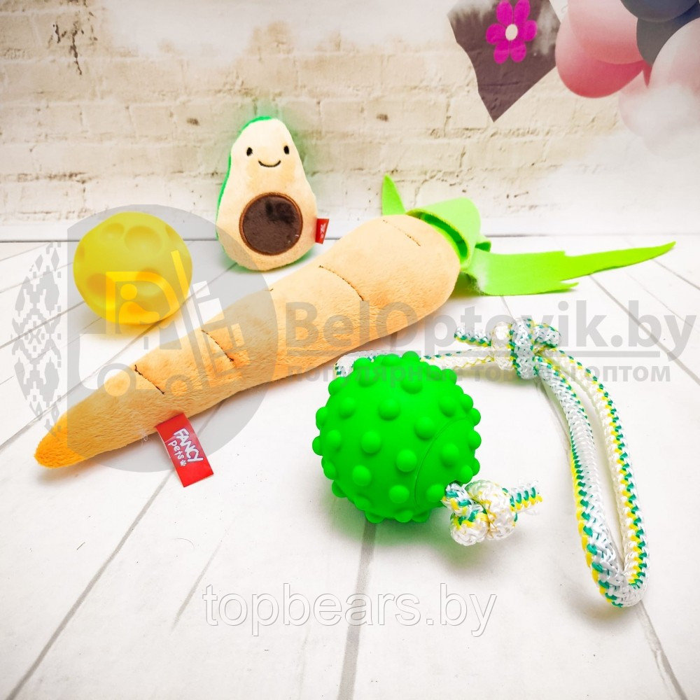 Набор игрушек для собак Счастливый пёс Fancy Pets, 4 в 1. SET1 - фото 6 - id-p179743339