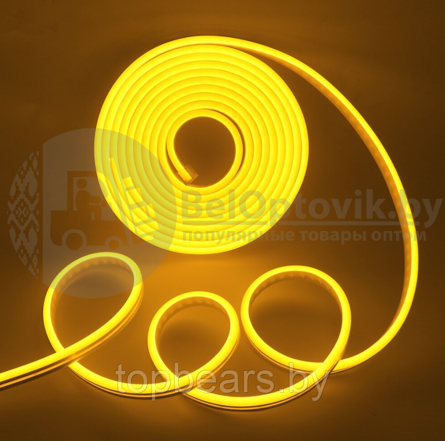 Неоновая светодиодная лента Neon Flexible Strip с контроллером / Гибкий неон 5 м. Синий - фото 3 - id-p179743382