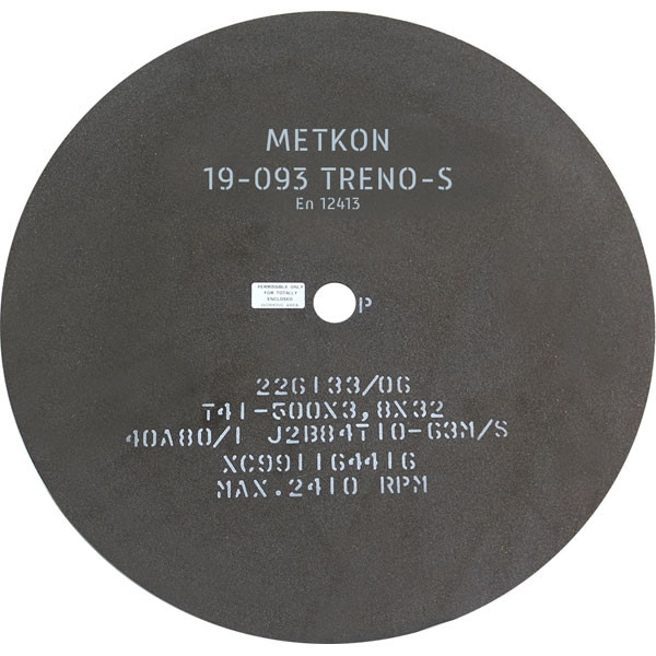 Абразивный отрезной диск TRENO-S, Ø500 мм для твердой стали 50-60 HRC (уп. - 10 шт.)