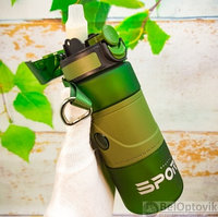 Спортивная бутылка для воды Sport Life / замок блокиратор крышки / поильник / 500 мл Зеленый, фото 1
