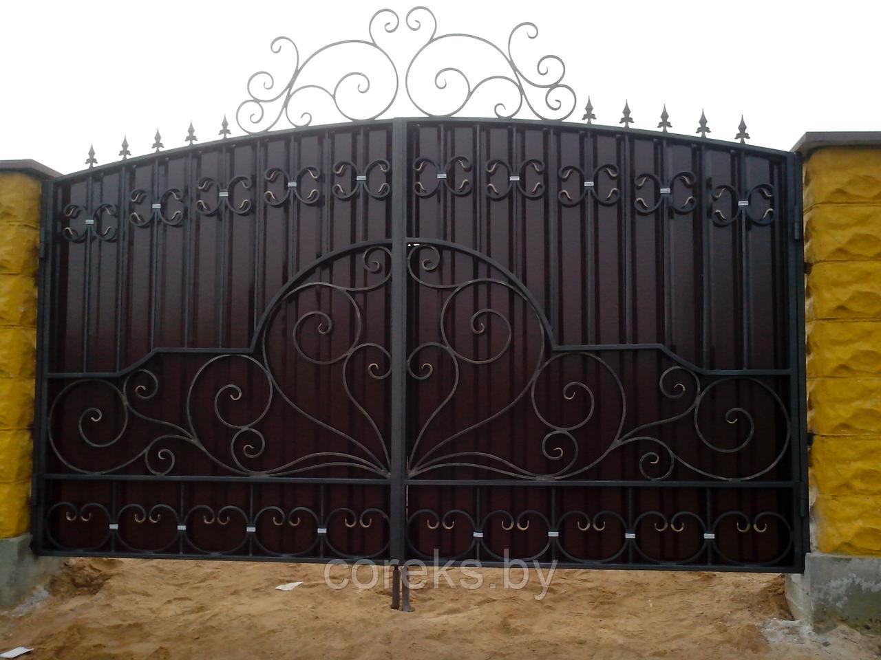 Распашные ворота №19 размер 320х140см, без установки, без столбов. - фото 1 - id-p5422326