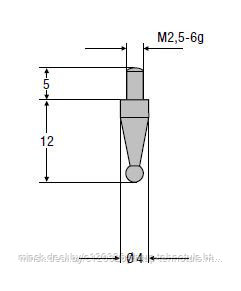 Измерительные вставки для циферблатных индикаторов 0710 - фото 2 - id-p22639213
