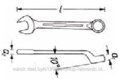 КОМБИНИРОВАННЫЙ ГАЕЧНЫЙ КЛЮЧ короткий, изогнутый, HAZET - фото 2 - id-p22639522
