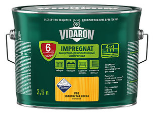 Импрегнат VIDARON защитно-декоративный 2,5л V02 Золотистая Сосна, фото 2