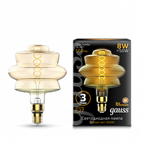Светодиодная лампа Gauss Filament BD180 8W 560lm 2400К Е27 golden flexible LED