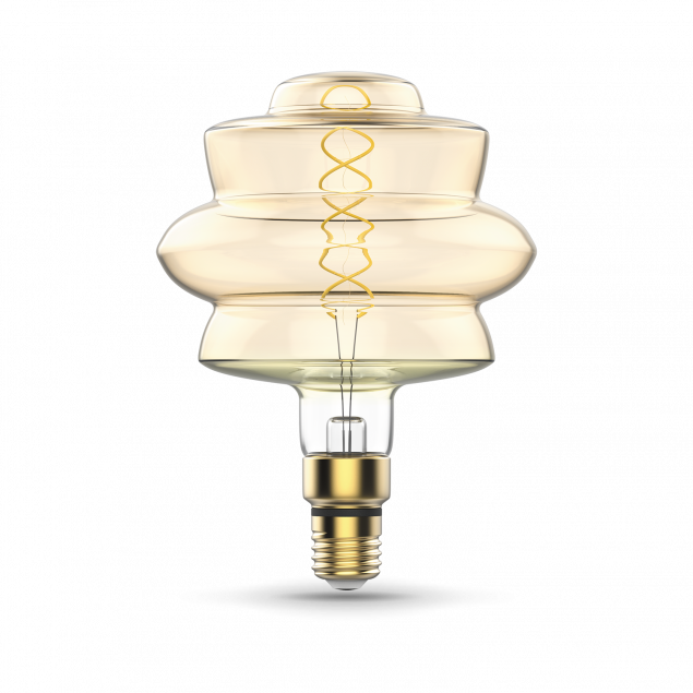 Светодиодная лампа Gauss Filament BD180 8W 560lm 2400К Е27 golden flexible LED - фото 2 - id-p179774803