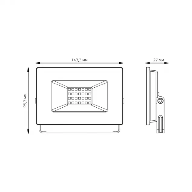 Прожектор Gauss Elementary 30W 2695lm 4000К 200-240V IP65 черный LED - фото 3 - id-p179781992