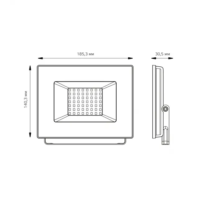 Прожектор Gauss Elementary 50W 4475lm 4000К 200-240V IP65 черный LED - фото 2 - id-p179783157