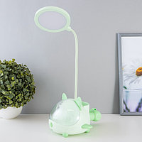 Настольная лампа "Милый мишка" LED 3,5Вт USB АКБ зеленый 12х15х32 см