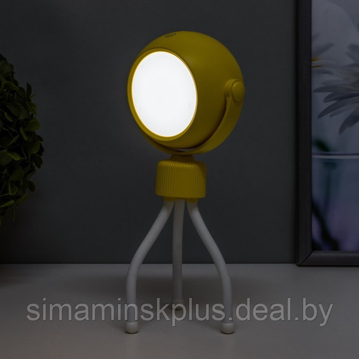 Настольная лампа "Октопус" LED 2Вт USB АКБ желтый 6х6х20,5 см - фото 3 - id-p179787890