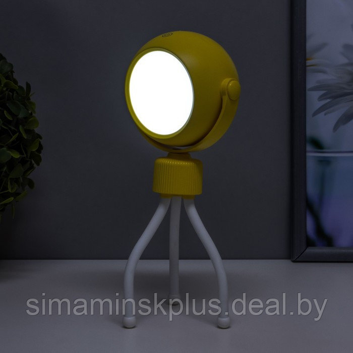 Настольная лампа "Октопус" LED 2Вт USB АКБ желтый 6х6х20,5 см - фото 4 - id-p179787890